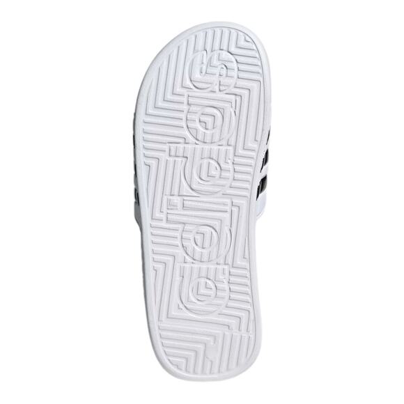 Adidas NIB Adissage Massage Post Workout Rejuvenation Slides White Black Size 17 - Picture 16 of 16